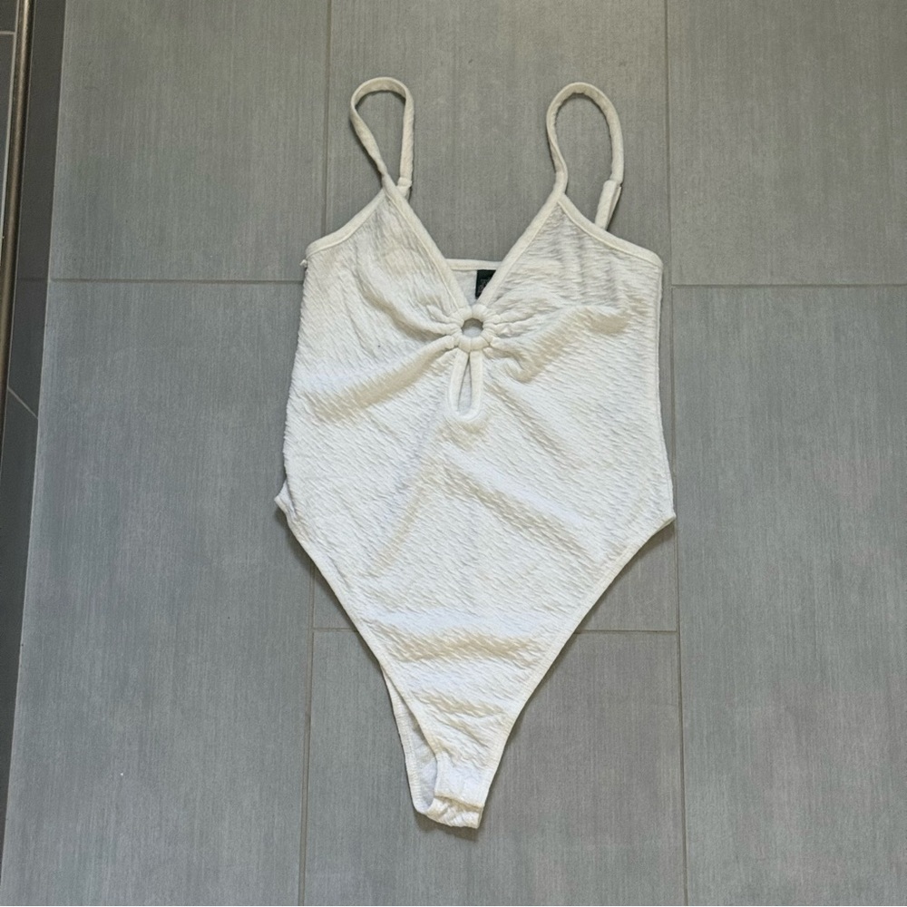 Wild Fable Cream Textured Bodysuit